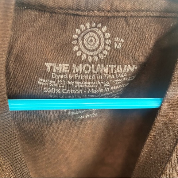 The Mountain brown tie dye sloth face nature animal graphic unisex tee Medium - Picture 3 of 5